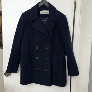 Vintage Authentic Mackintosh Classic Navy Pea Coat size 18